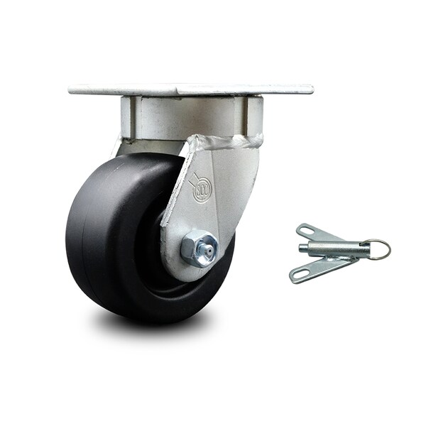 4 Inch Kingpinless Polyolefin Wheel Swivel Caster with Swivel Lock SCC